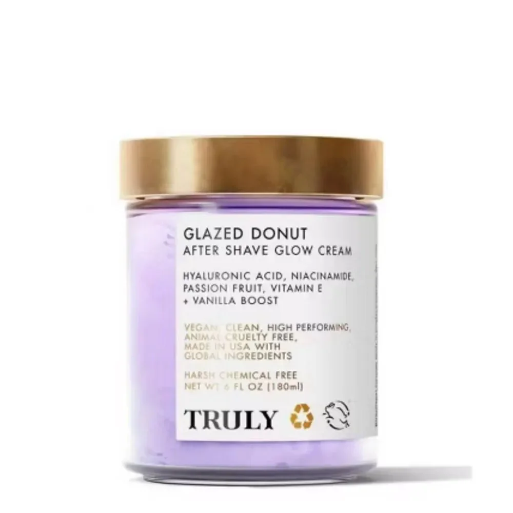 TRULY BEAUTY - NEW Glazed Donut After Shave Glow Cream, 6 oz. No Box - UNISEX